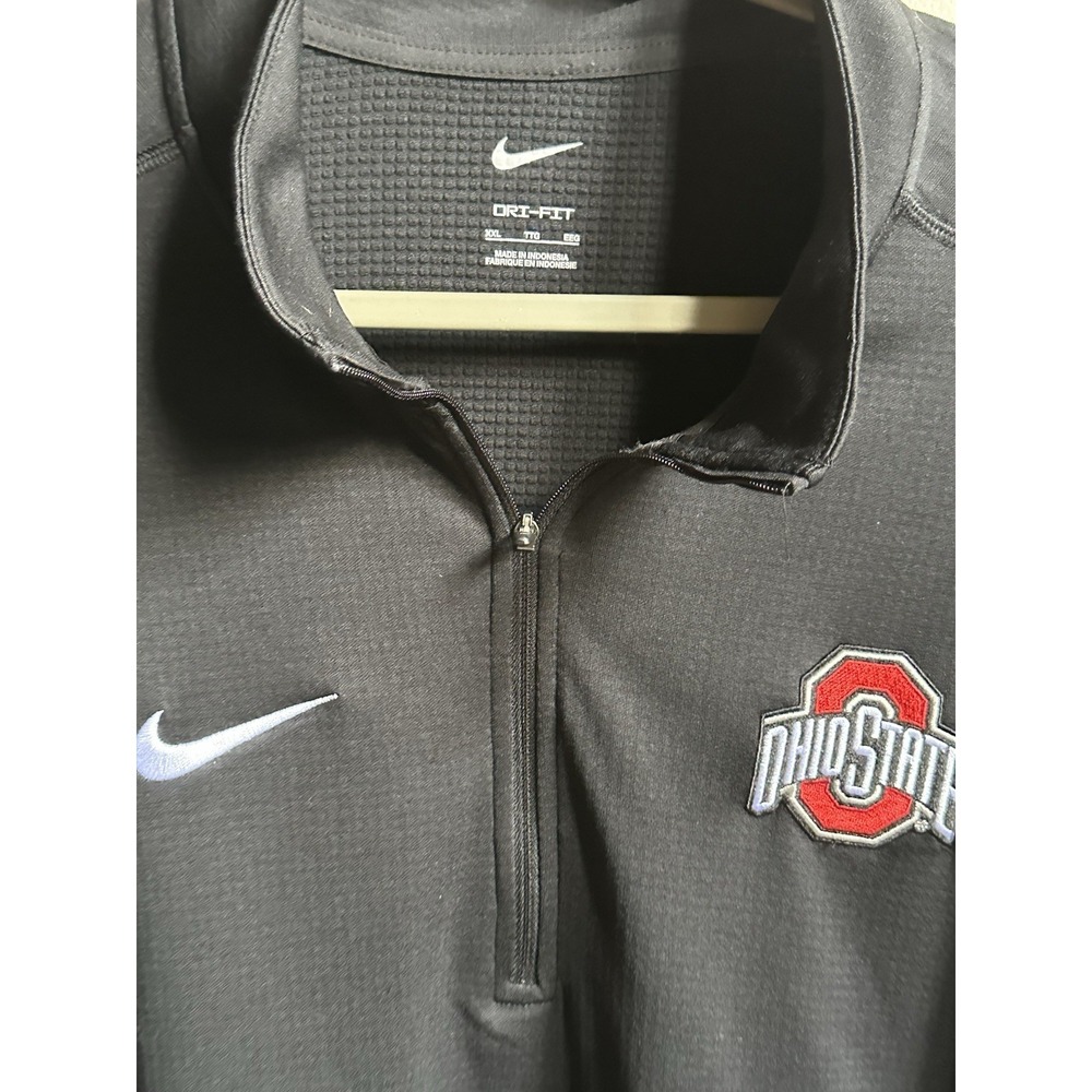 Nike DriFit Ohio State Buckeyes OSU Waffleknit Lightweight Jacket XXL Pre-Owned